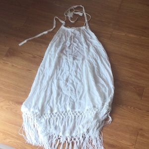 Rayon white coverup with tags